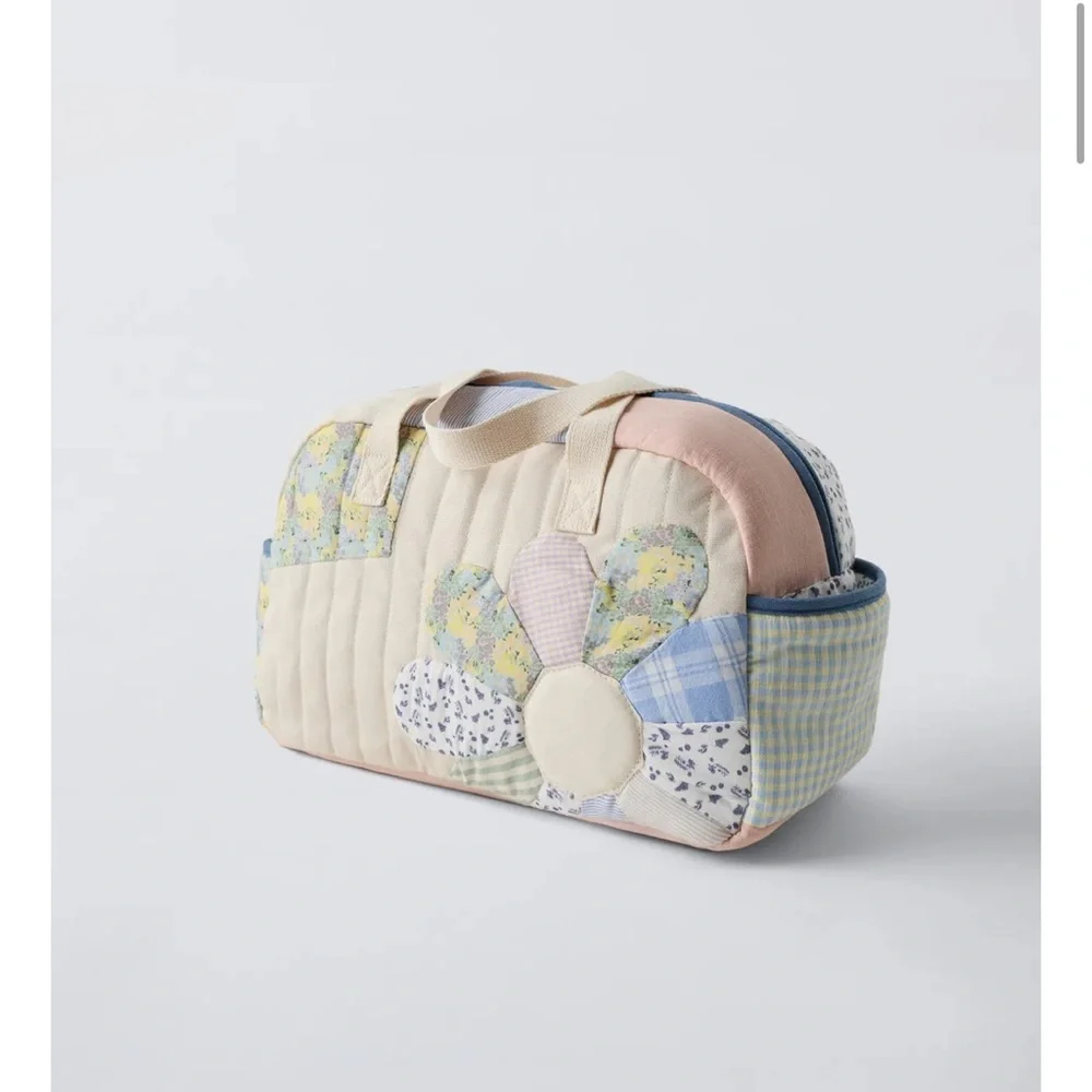 Zara Floral Patchwork Quilted Duffel Bag - Picture 2 of 7